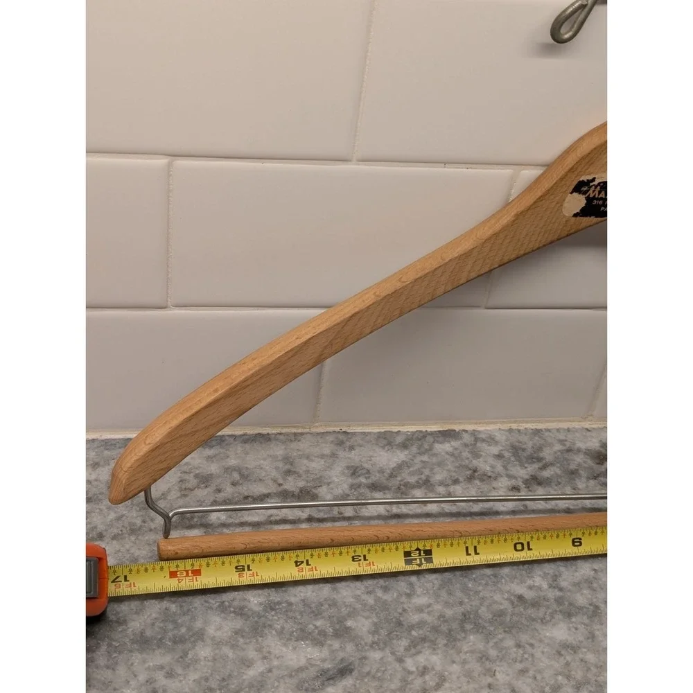 Vintage‎ Max Goldstein Passaic NJ Wooden Suit Hanger Advertising Store Display